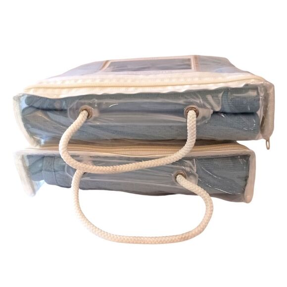 Historic Charleston Foundation King  Charles Shams Set Of 2 NEW Blue Textured. - Picture 12 of 16